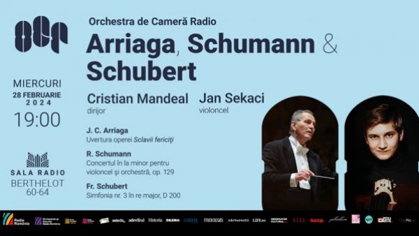 Violoncelistul Jan Sekaci, premiul I la Concursul J. Brahms, invitat la Sala Radio
