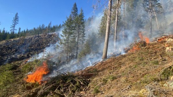 MUREȘ: Se extinde incendiul de pădure din Munţii Gurghiului