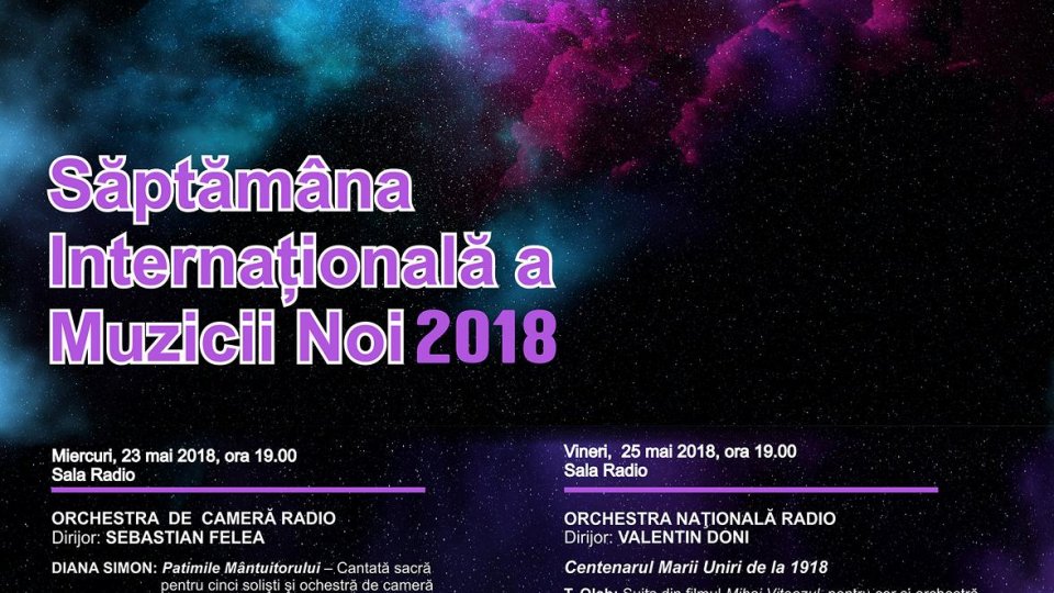 Ion Caramitru recită din Nichita Stănescu în Săptămâna Internaţională a Muzicii Noi, la Sala Radio