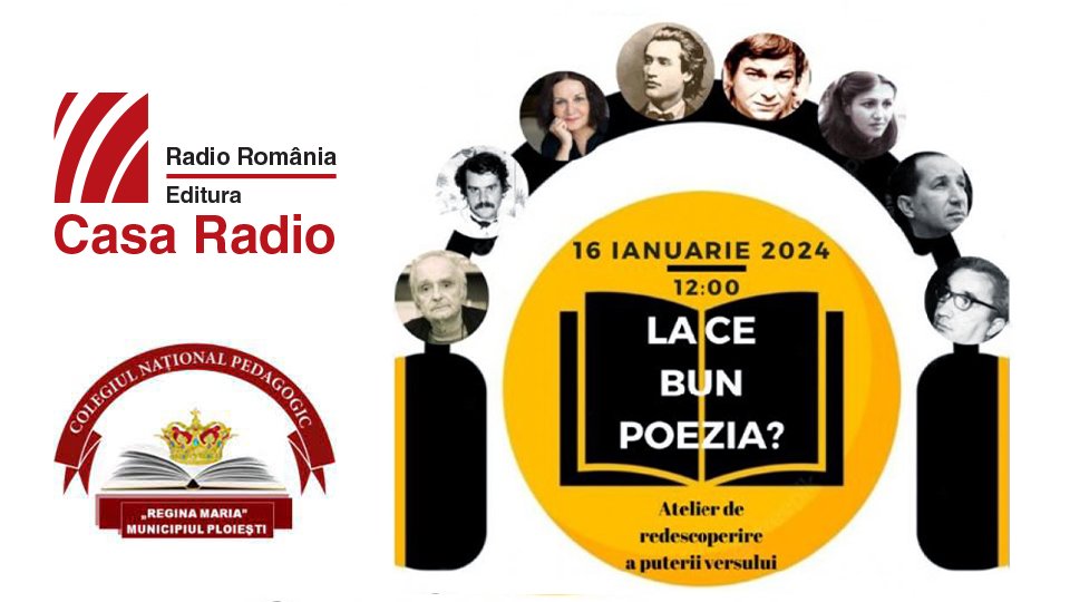 Editura Casa Radio organizează evenimentul "La ce bun poezia? – Atelier de redescoperire a puterii versului"