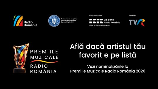 Cine sunt nominalizații la Premiile Muzicale Radio România 2026